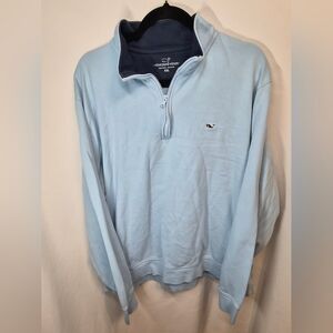 Vineyard Vines Men's Sky Blue Zip-Up Sweater